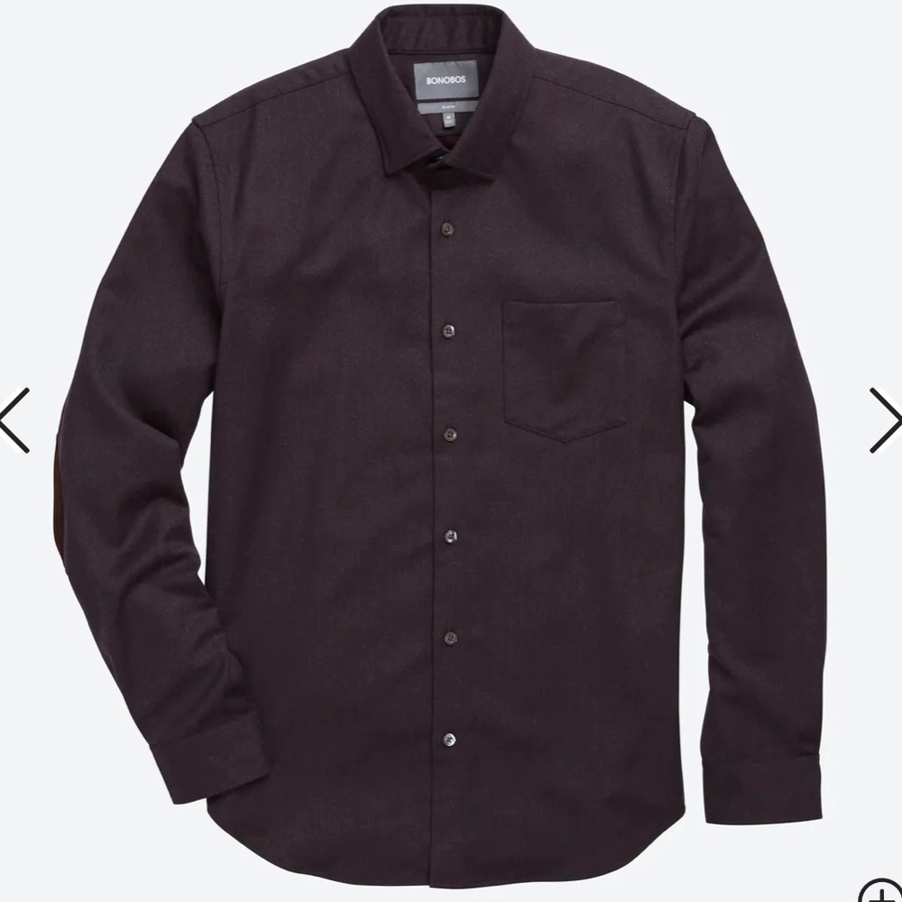 *SOLD* Bonobos, Burgundy Unbutton Down Wool Shirt, M